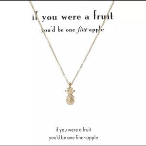 Pineapple statement necklace in gold or silver